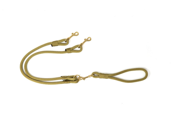 Handmade Rope Split / Double Dog Lead Golden Treasure / collared creatures