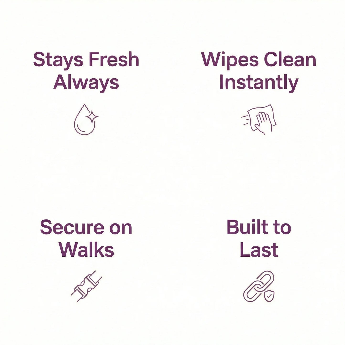 Weintraube Wasserdichtes Biothane Hundehalsband mit Metallschließe