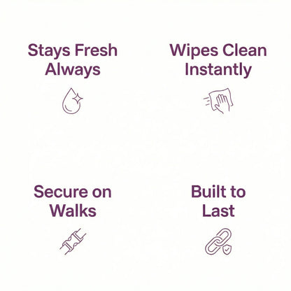 Weintraube Wasserdichtes Biothane Hundehalsband mit Metallschließe