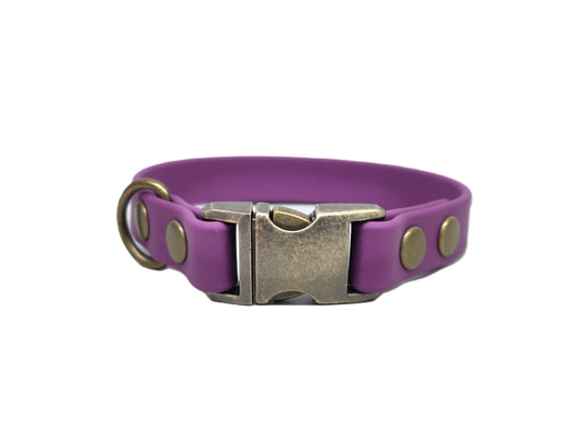 Grape Small Breed Waterproof Biothane Dog Collar 21cm to 28cm neck