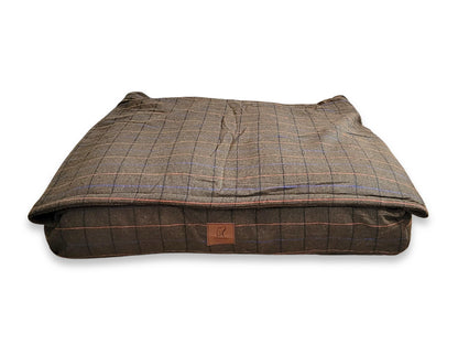 Green Tweed Luxury Dog Snuggle Bed - Snuggle Sack