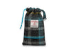 Grey & Blue Check Harris Tweed Treat Bag With Built-In Poop Bag Dispenser