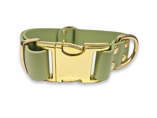 Guacamole Biothane clasp collar – water-repellent, odour-free, and built for muddy adventures – by Collared Creatures