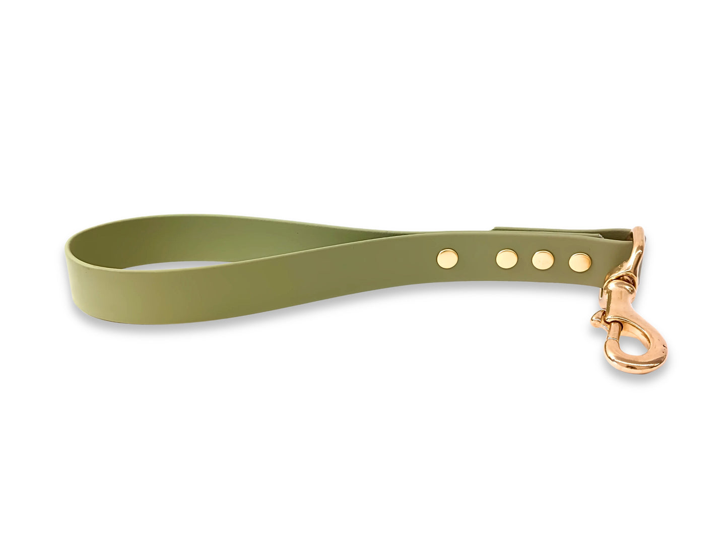 Guacamole green waterproof Biothane traffic handle, handmade in the UK for dog control