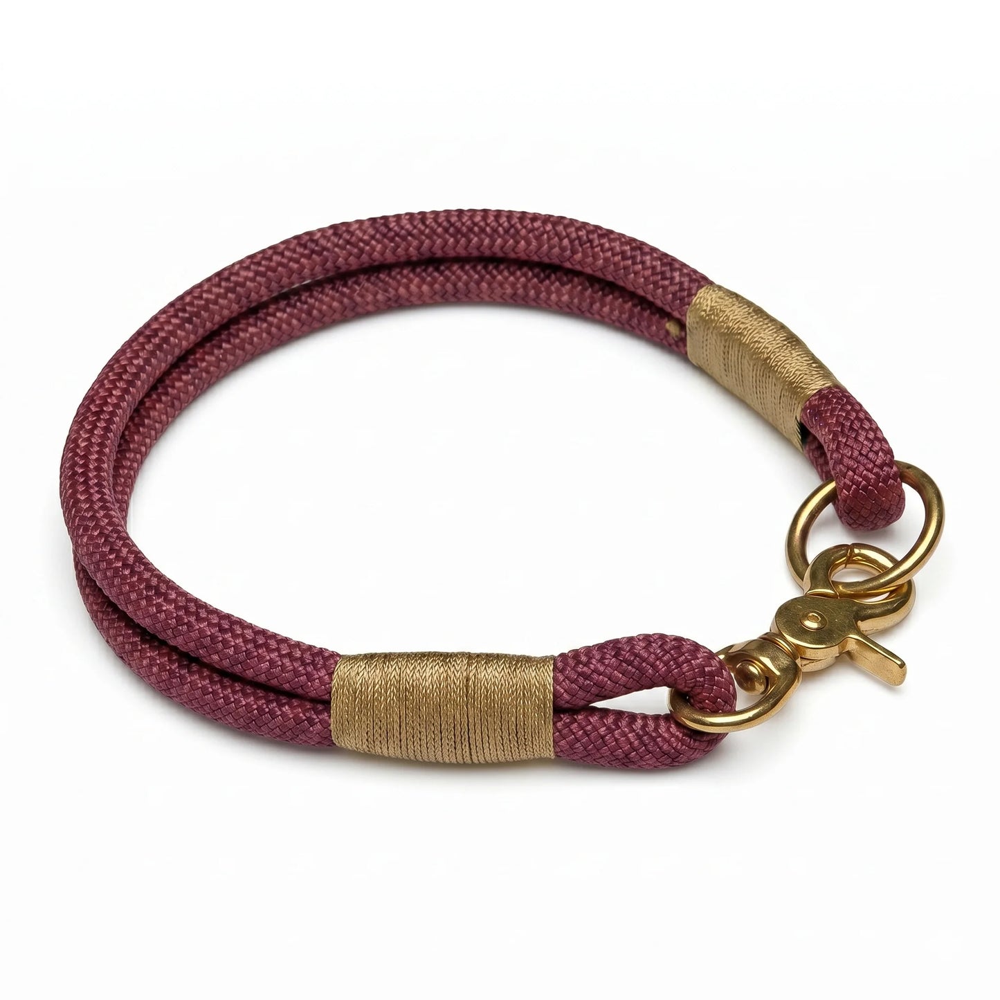Bordeaux Handmade Rope Dog Collar with whipping