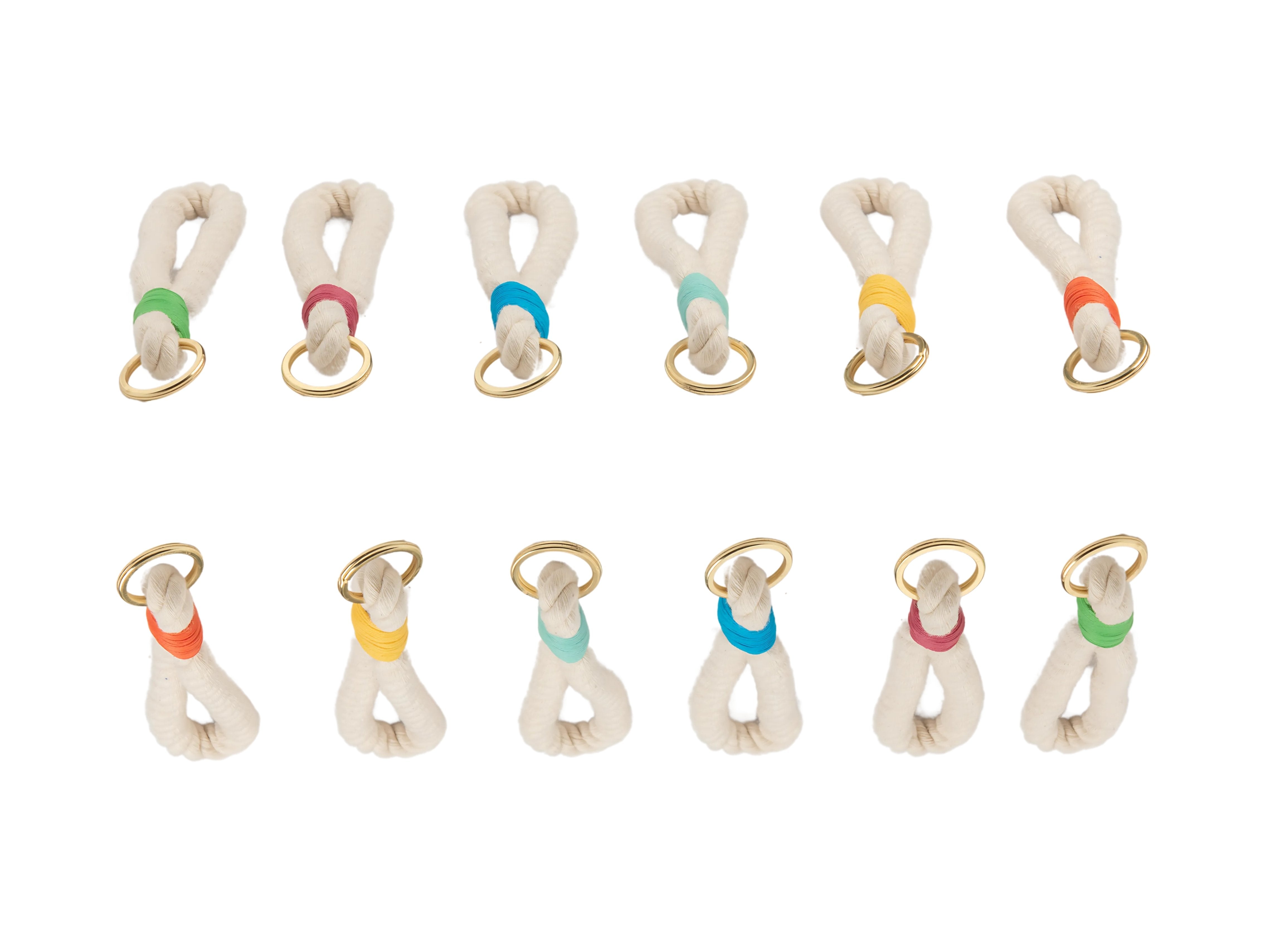 Rope Key-Ring with Coloured Whipped Thread – Collared Creatures