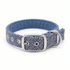 Blau Herringbone - Schnallenverschluss Luxus Harris Tweed Hundehalsband