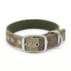 Green Block Herringbone - Buckle Fastening Luxury Harris Tweed Dog Collar