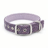 Lilac & Blue Herringbone - Buckle Fastening Luxury Harris Tweed Dog Collar