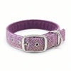 Hübsches rosa Block Herringbone Check - Schnallenverschluss Luxus Harris Tweed Hundehalsband