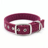 Raspberry & Coral Herringbone - Buckle Fastening Luxury Harris Tweed Dog Collar