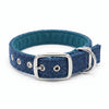 Teal Herringbone - Buckle Fastening Luxury Harris Tweed Dog Collar