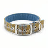 Mustard & Blue Check - Buckle Fastening Luxury Harris Tweed Dog Collar