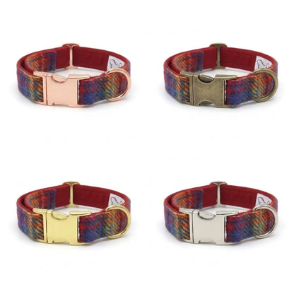 Heritage Rainbow Check Tweed Dog Collar