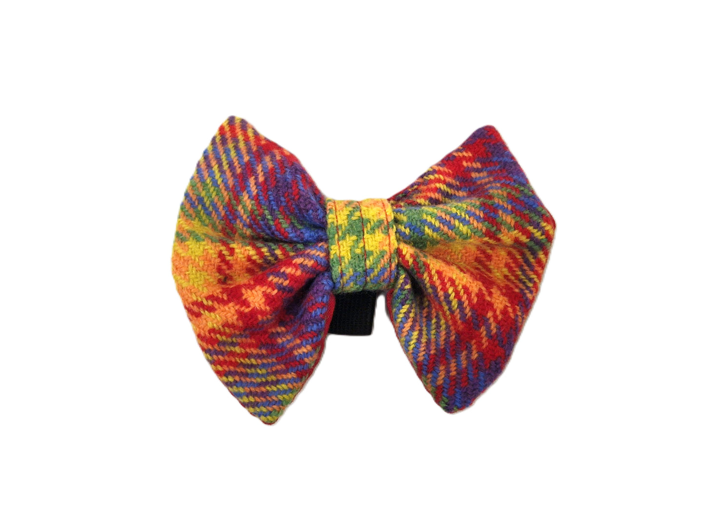 Heritage Riainbow check Tweed Dog  bow tie/collared creatures