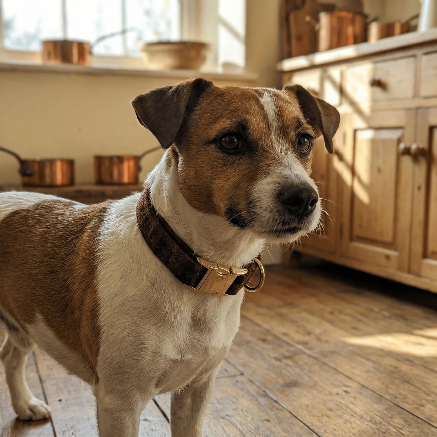 Abraham Moon Balmoral Claret Luxury Dog Collar - Collared Creatures LTD