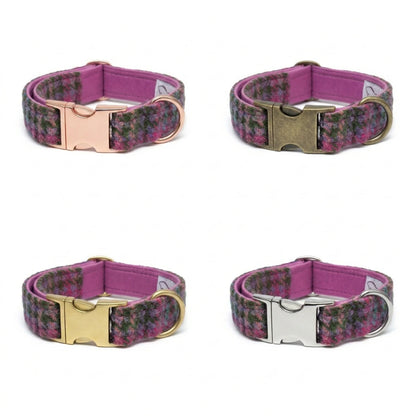 Kaleidoscope Houndstooth Tweed Luxury Dog Collar