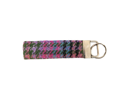 Kaleidoscope Houndstooth Luxury Tweed Keyring | Key Fob /collared creatures