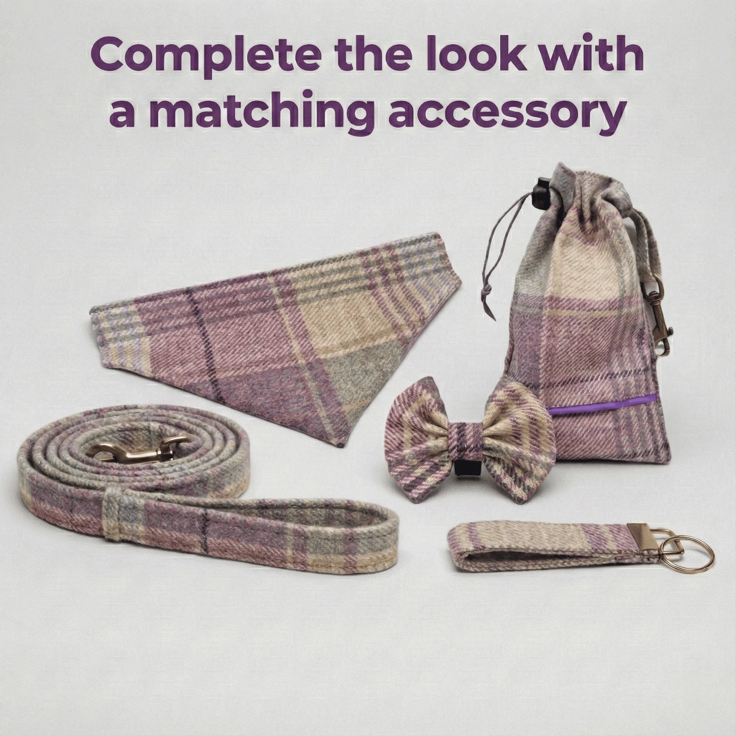 Abraham Moon Kincraig Heather Luxury Dog Collar