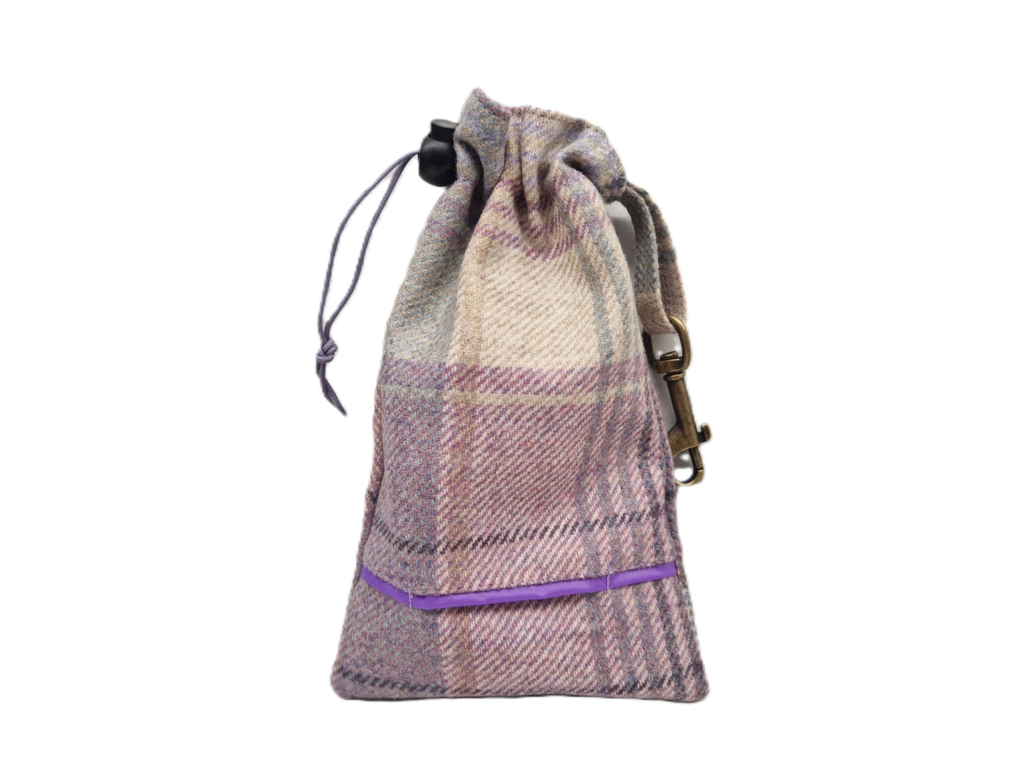 Collared Creatures- Abraham Moon Kincraig Heather, Treat Bag With Built-In Poop Bag Dispenser