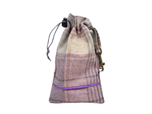 Collared Creatures- Abraham Moon Kincraig Heather, Treat Bag With Built-In Poop Bag Dispenser