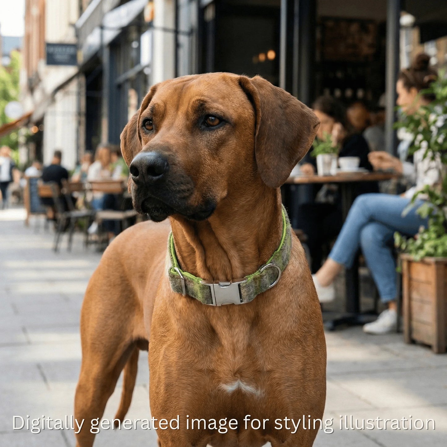 Abraham Moon Bibury-Lichen Luxury Dog Collar - Collared Creatures LTD