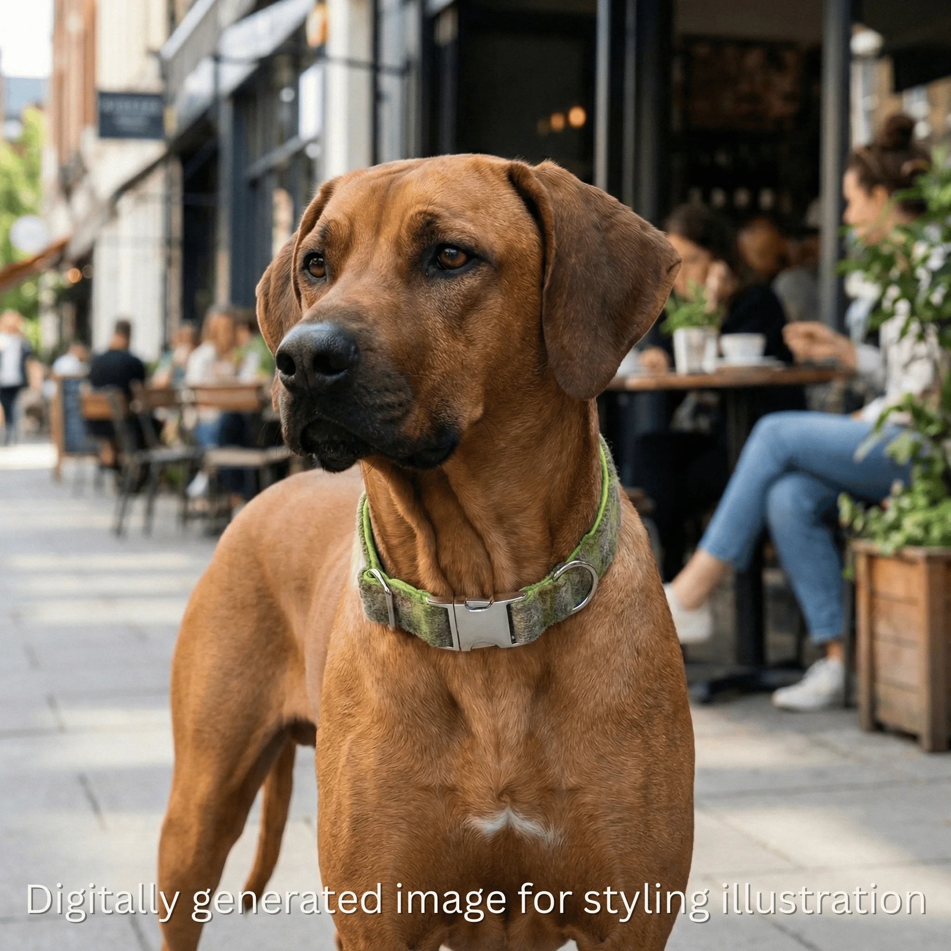 Abraham Moon Bibury-Lichen Luxury Dog Collar - Collared Creatures LTD