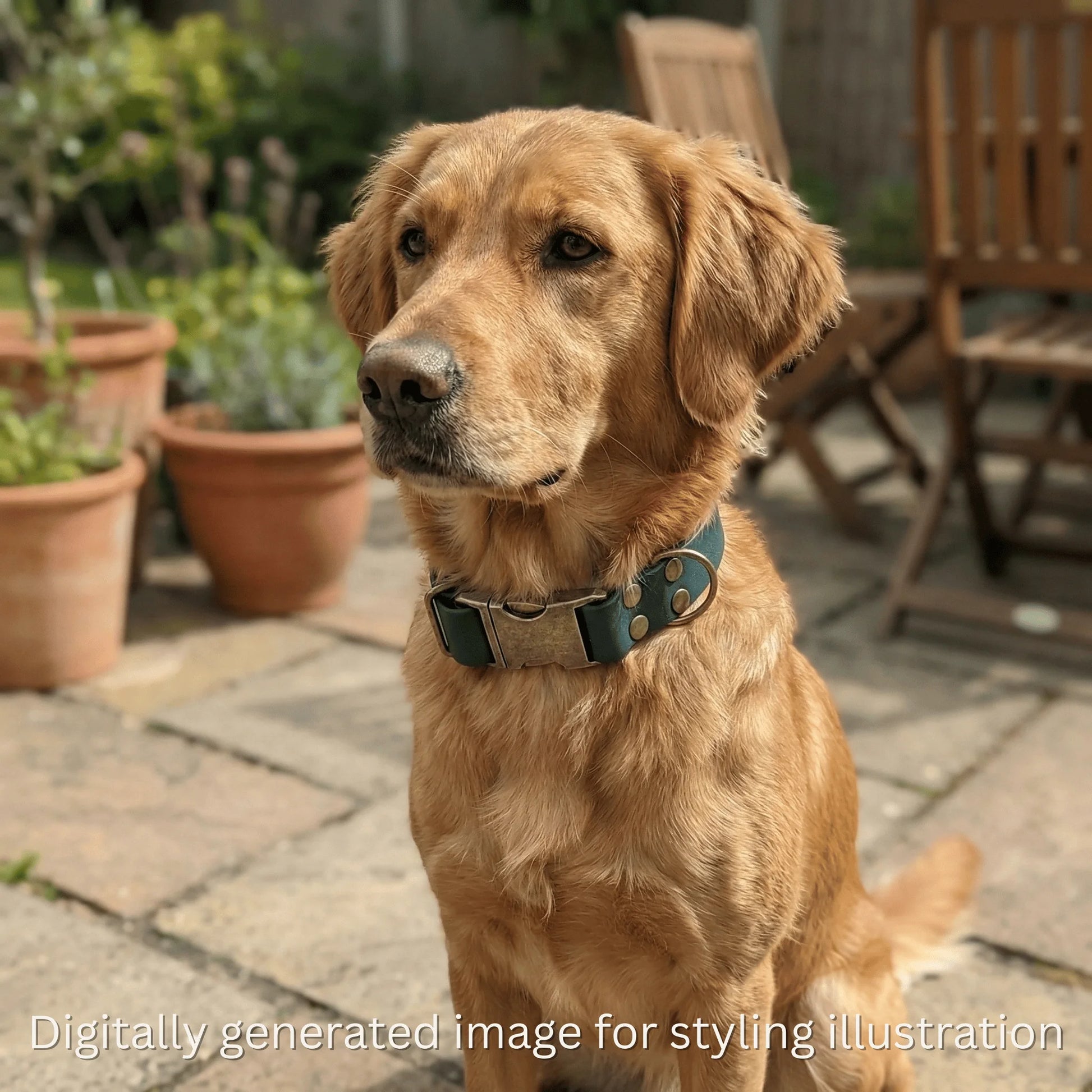 Dark Green Waterproof Biothane Metal Clasp Dog Collar - Collared Creatures LTD