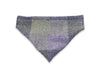 Lavender Block Check Luxury Harris Tweed Dog Bandana