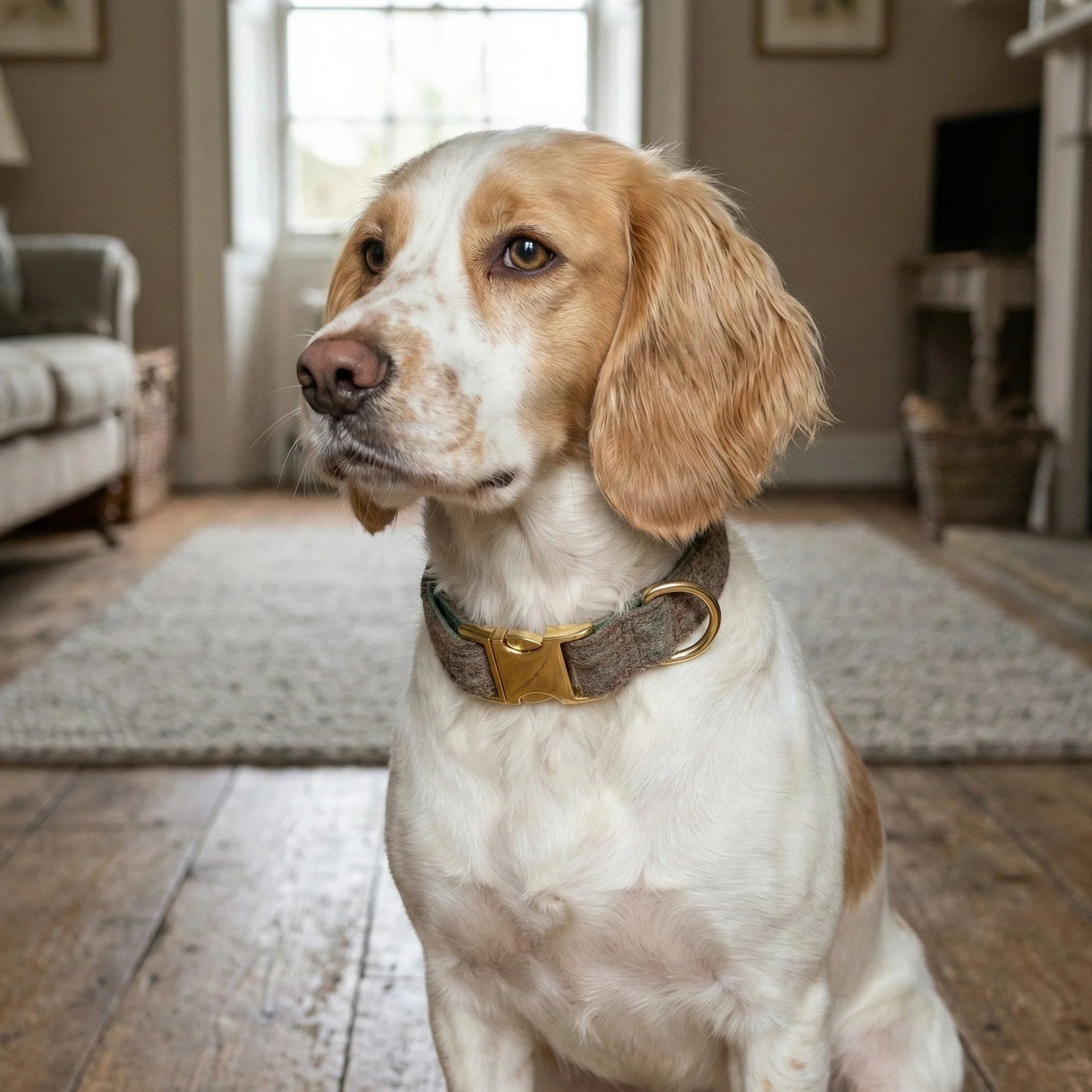 Abraham Moon Ingleton Natural Luxury Dog Collar