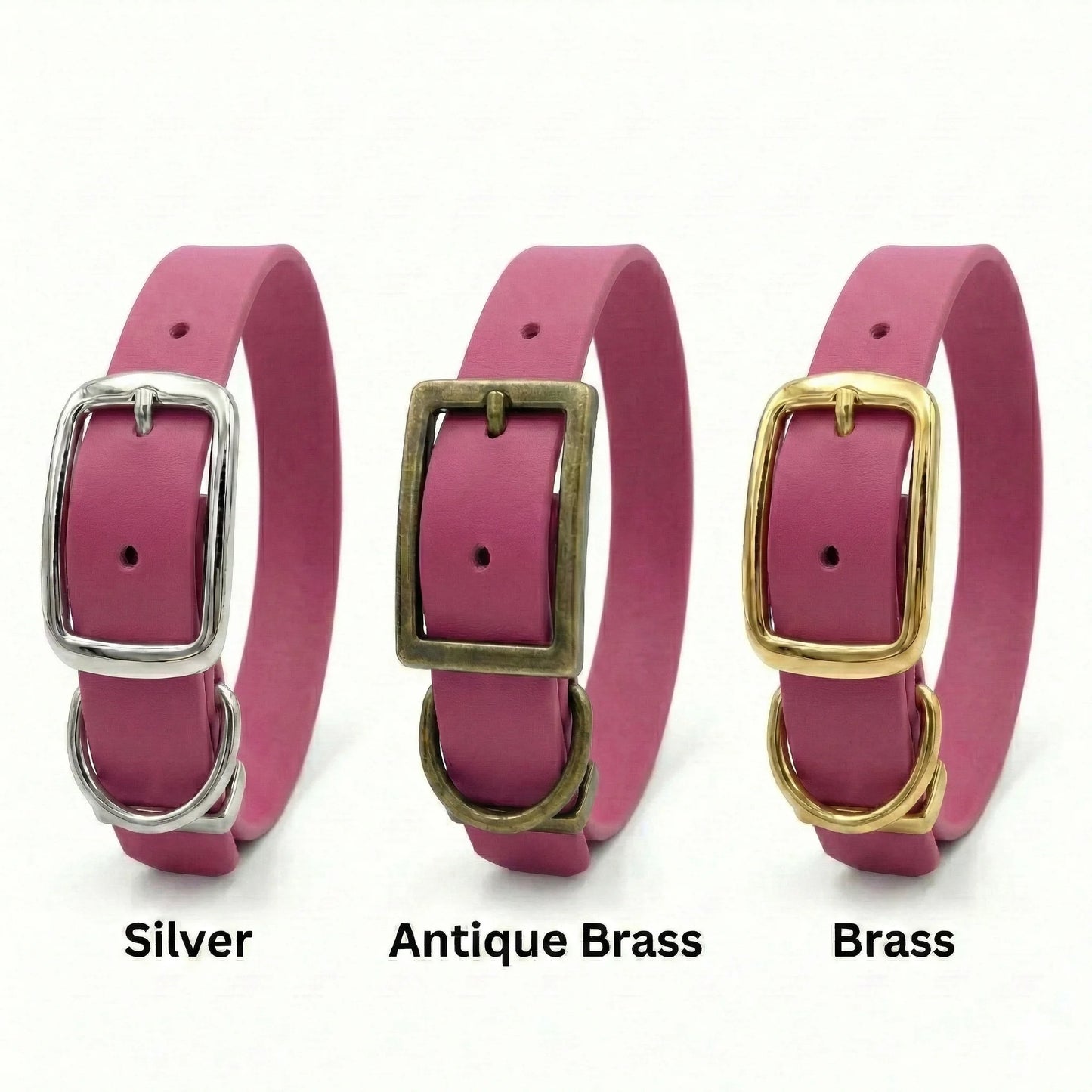 Magenta Waterproof Biothane Buckle Dog Collar - Collared Creatures LTD