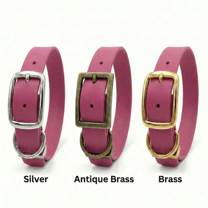 Magenta Waterproof Biothane Buckle Dog Collar - Collared Creatures LTD