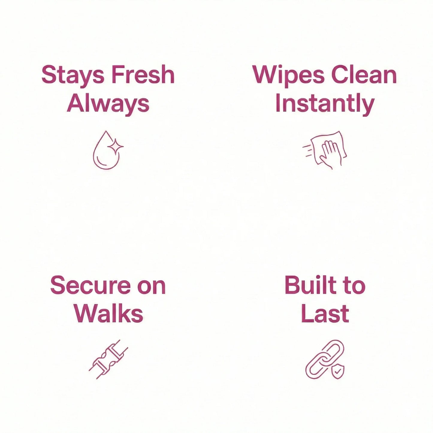 Magenta Waterproof Biothane Metal Clasp Dog Collar - Collared Creatures LTD