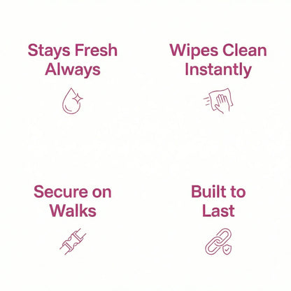 Magenta Waterproof Biothane Metal Clasp Dog Collar - Collared Creatures LTD