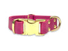 Magenta Waterproof Biothane Metal Clasp Dog Collar