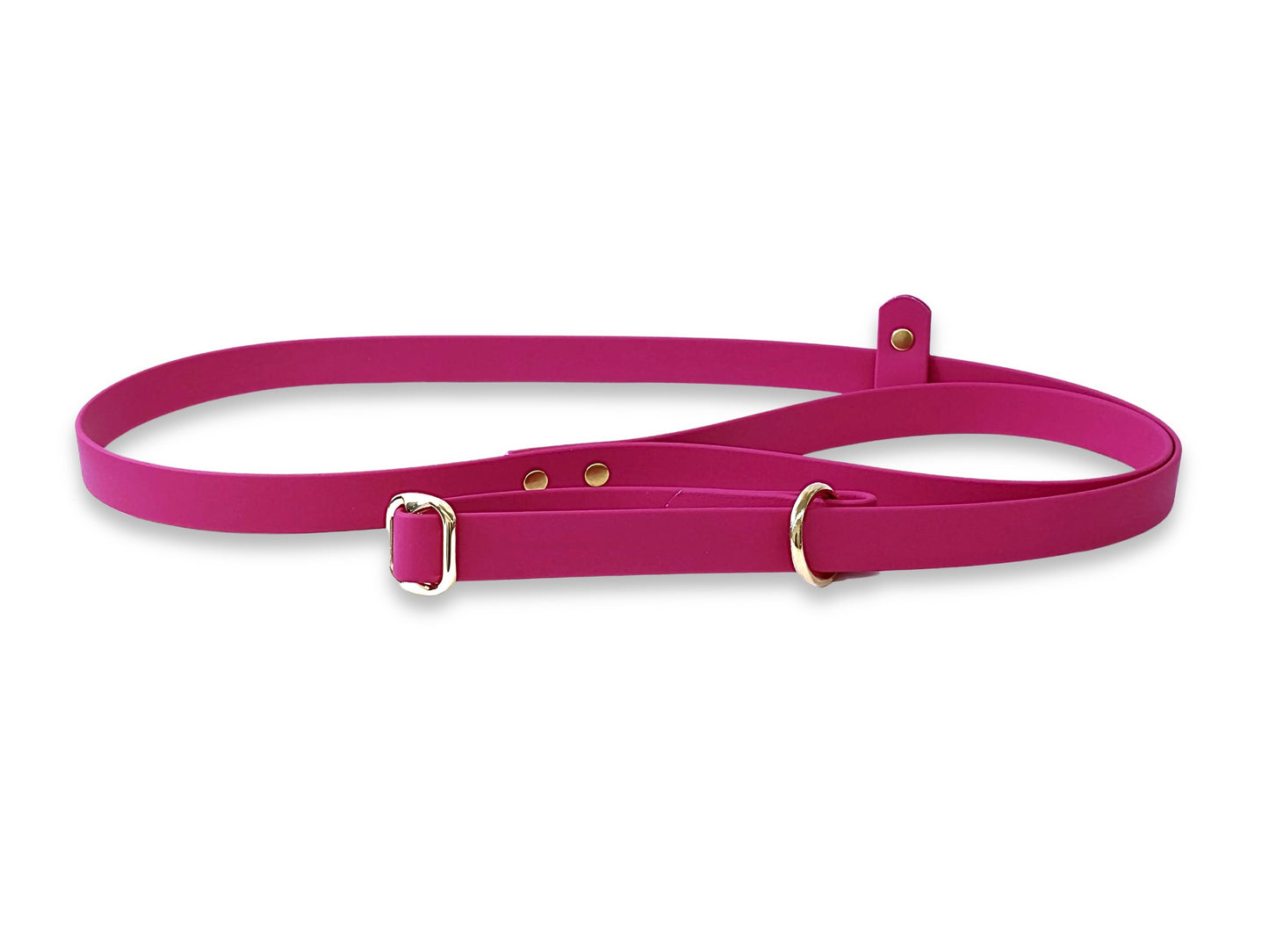Magenta waterproof Biothane dog slip lead, secure and easy to use for training