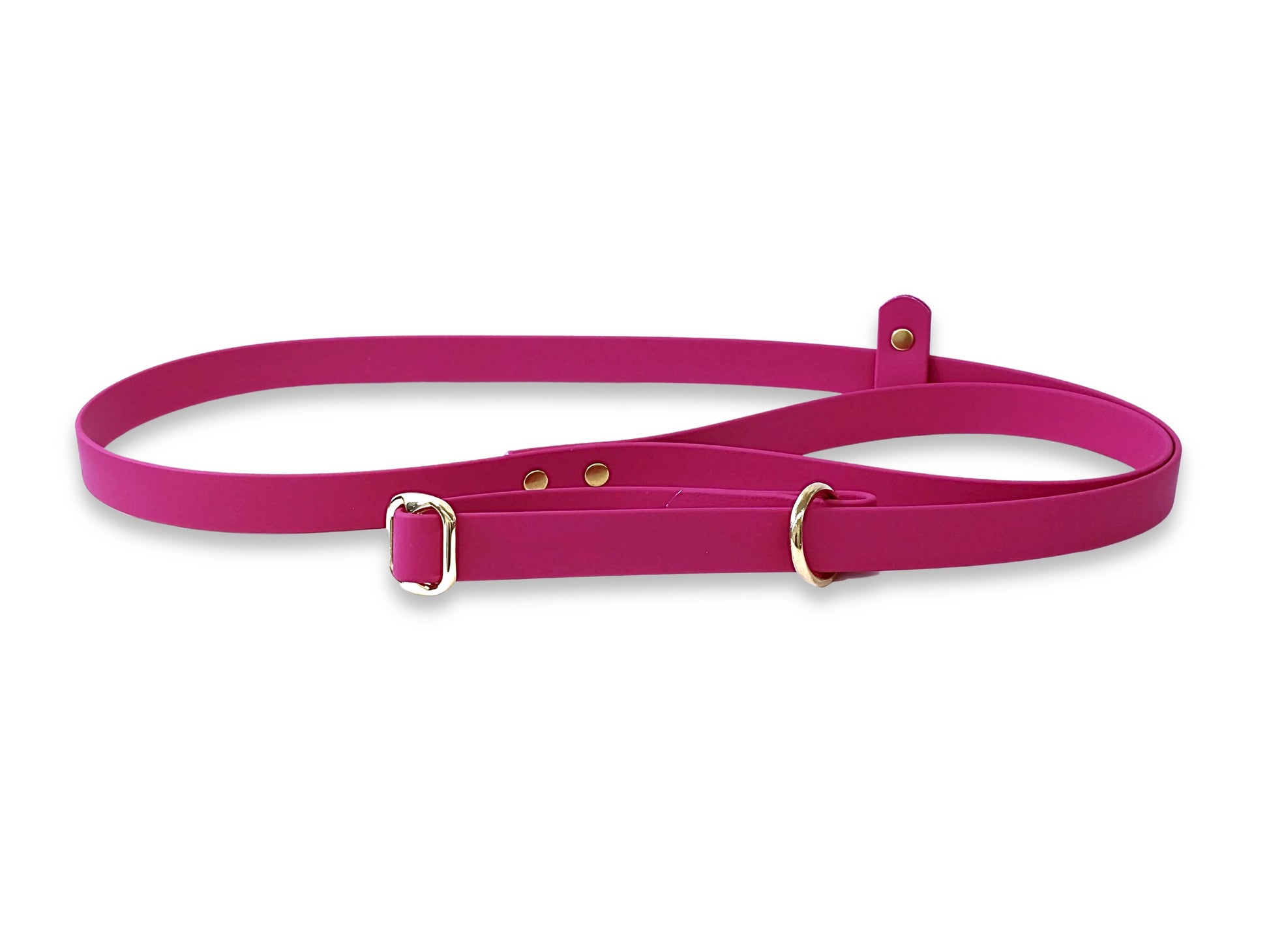 Magenta waterproof Biothane dog slip lead, secure and easy to use for training