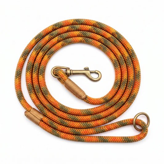 Maple Syrup Handmade Rope Slip or Clip Lead
