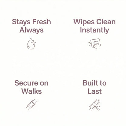 Mauve Waterproof Biothane Metal Clasp Dog Collar