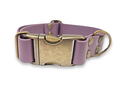 Durable Mauve Biothane dog collar – bacteria-resistant, non-stretch, and perfect for outdoor use – by Collared Creatures
