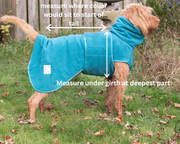 Teal Superior Perfectly Practical Dog Drying Coat