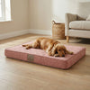 Dusky Pink Velour Luxury Mattress Dog Bed 40% OFF