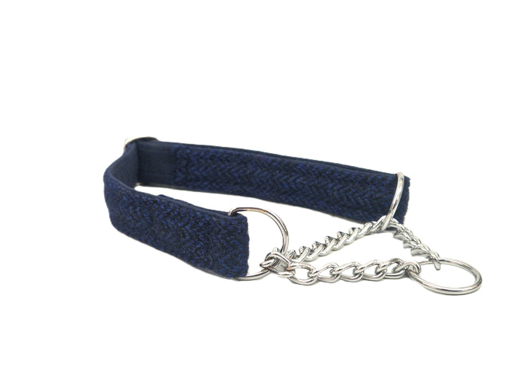 Midnight Blue - Martingale / Half Choke Luxury Dog Collar
