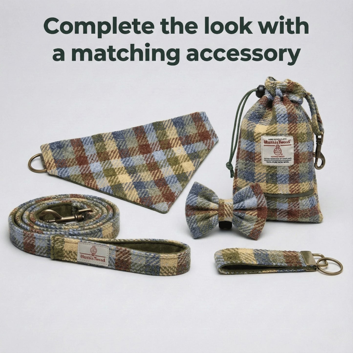 Moorland Country Check Tweed Dog Collar