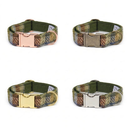 Moorland Country Check Tweed Dog Collar
