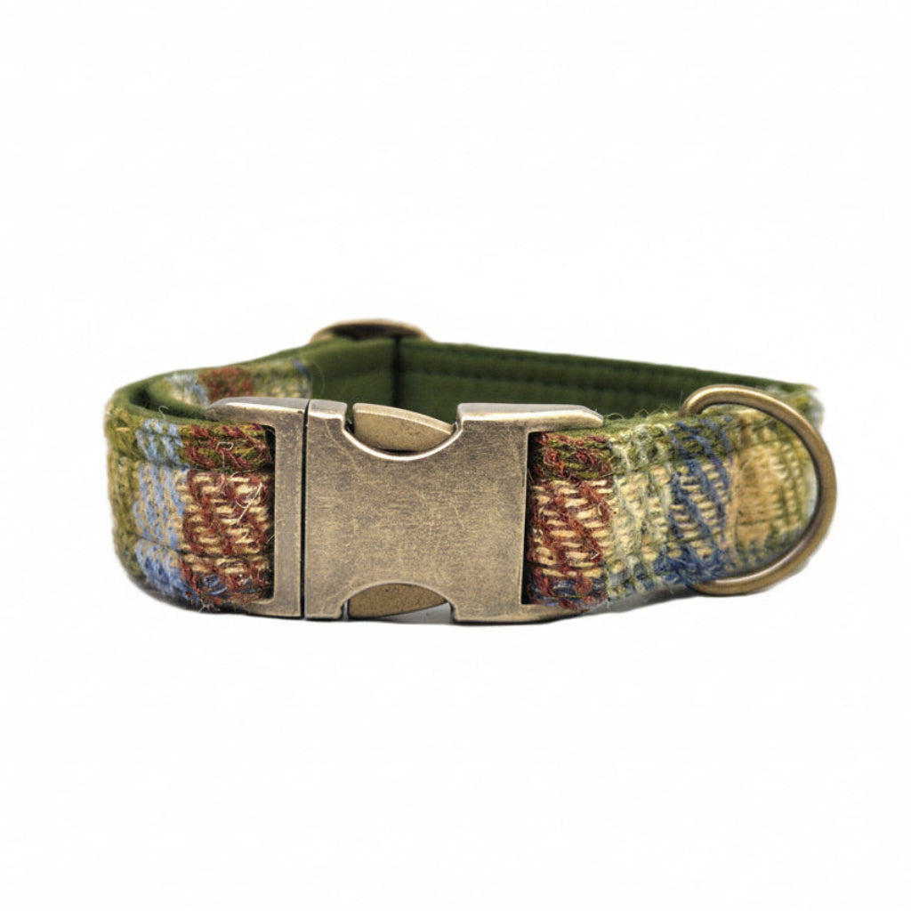 Moorland Country check Tweed Dog Collar