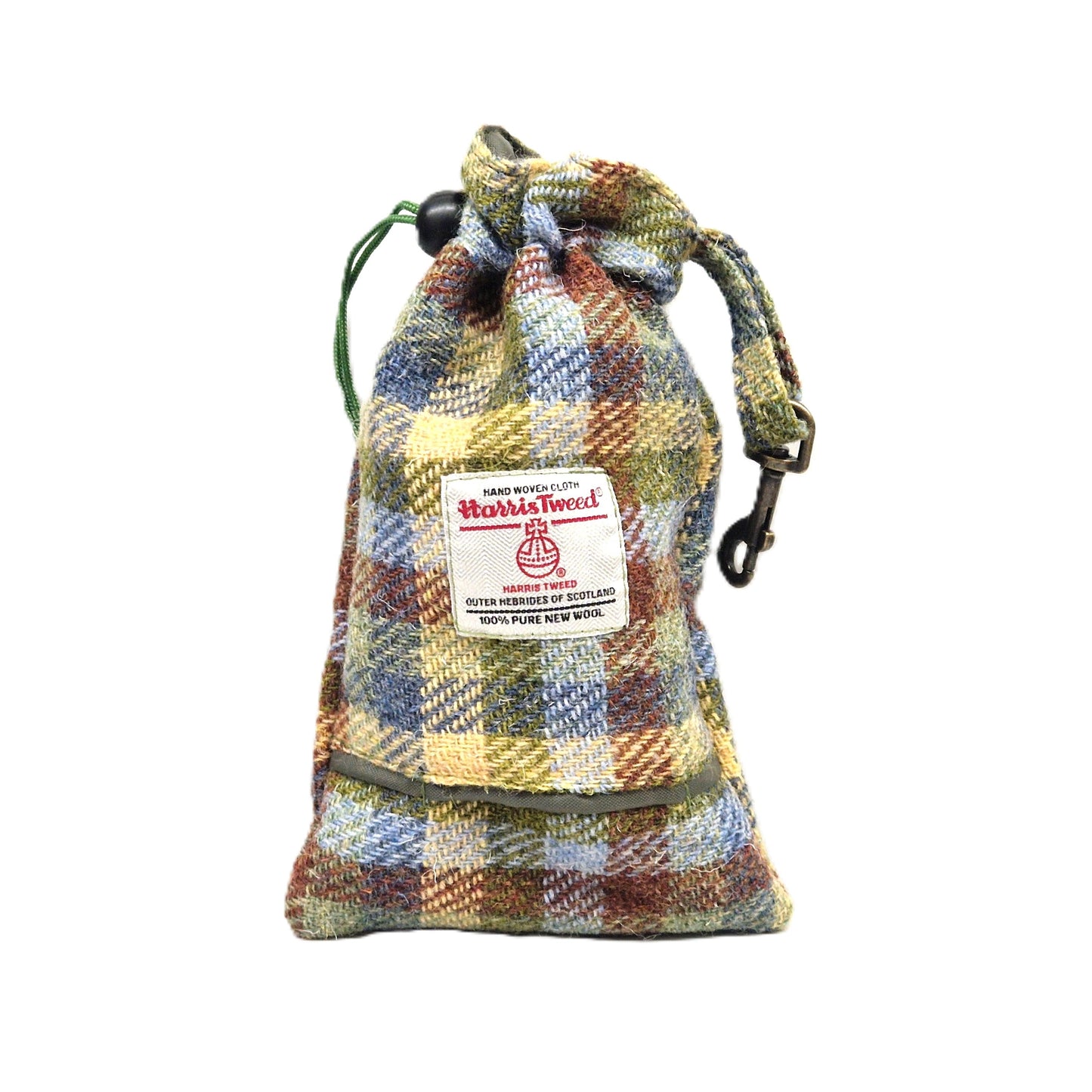 Moorland Country Check Harris Tweed Treat Bag With Built-In Poop Bag Dispenser/collared creatures