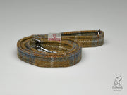 Collared Creatures Mustard & Blue Check- Buckle Fastening Harris Tweed Luxury Dog Lead