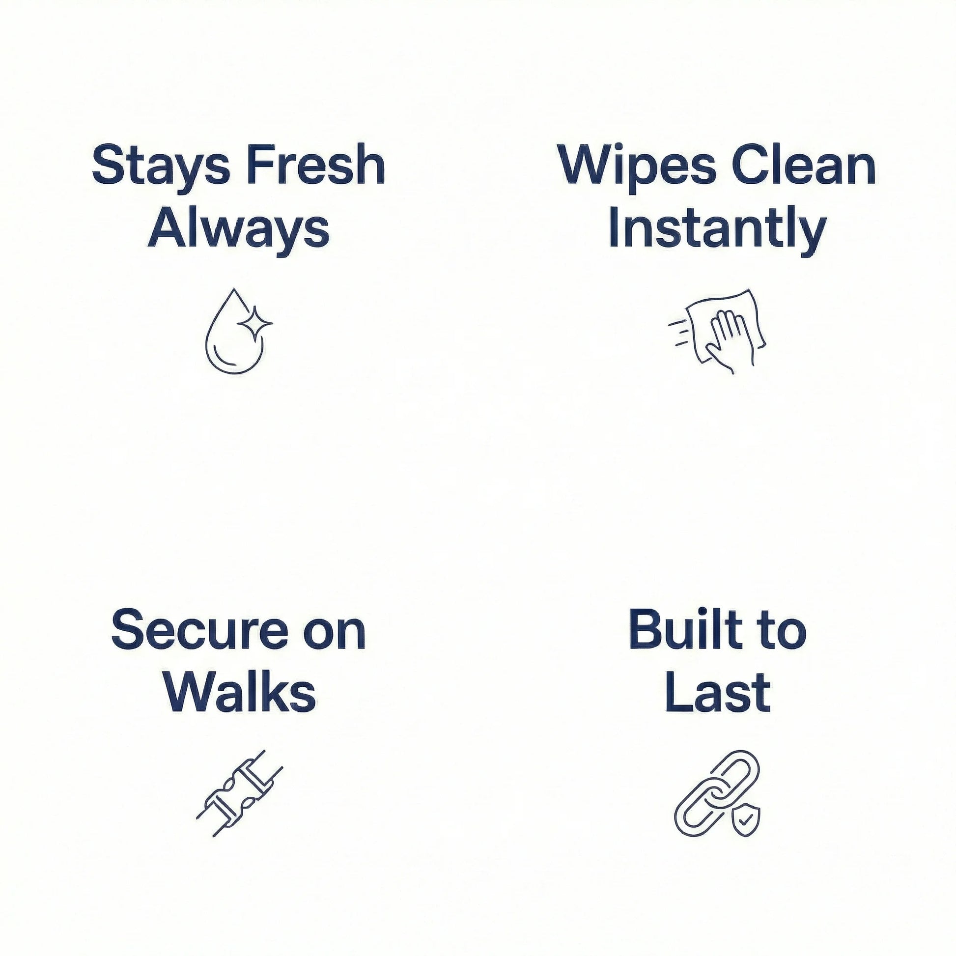 Navy Waterproof Biothane Metal Clasp Dog Collar - Collared Creatures LTD