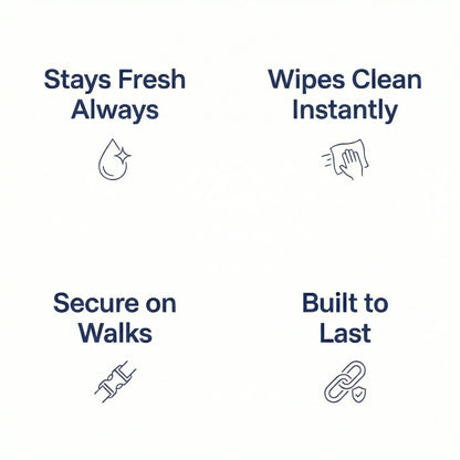 Navy Waterproof Biothane Metal Clasp Dog Collar - Collared Creatures LTD